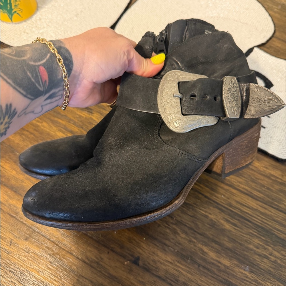 Free people Anthropologie Black Ankle Boots boho
